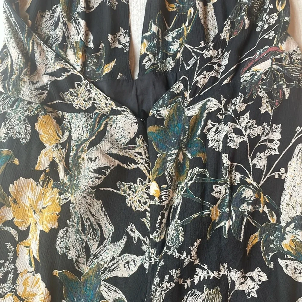 Free People Halter Top One Piece Jumpsuit Black Combo Size 4 - Picture 8 of 10